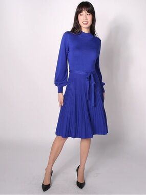 Nina Leonard • NWT Balloon Sleeve Sweater Dress PTP 16”-22”